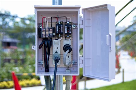 electrical box finder|temporary electricity supply box.